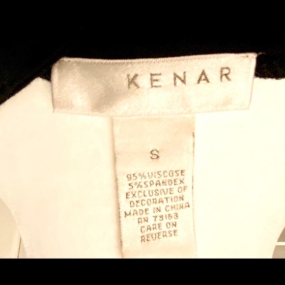 Kenar Studded Black Tunic Blouse v-neck S - Picture 4 of 5